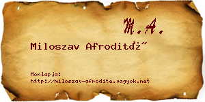 Miloszav Afrodité névjegykártya